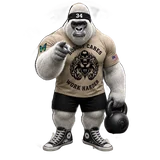 White Gorilla Fitness badge
